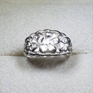 Sterling Silver Plumeria Ring